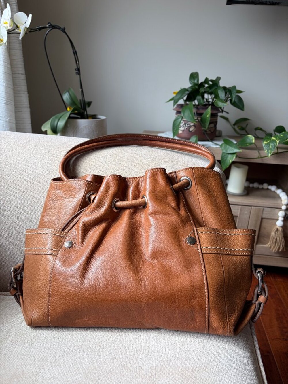 Fossil Leather Handbag